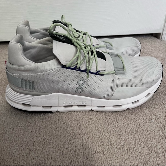 On Cloud Cloudnova Light Gray Mineral Green Men's 13 Running Cloudtech 26.98989 - Picture 6 of 13
